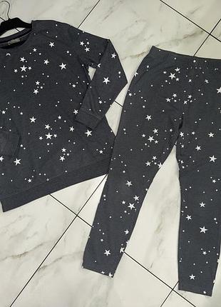Женская коттоновая пижама домашний костюм new look 12-14 (l-xl) 50-52