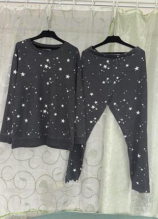 Женская коттоновая пижама домашний костюм new look 12-14 (l-xl) 50-52