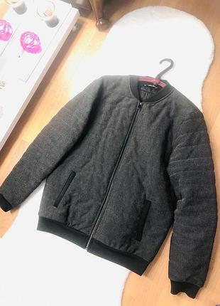🩶куртка чоловіча/підліткова сіра стьобана