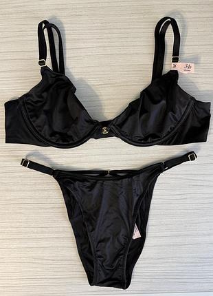Комплект спідньої білизни victoria’s secret бюстгальтер 34b (75б), трусики бразиліана розмір s. вікторія сікрет
