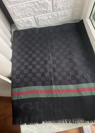 Шерстяний палантин шарф gucci 2