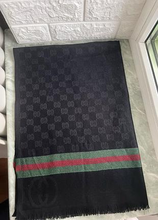Шерстяний палантин шарф gucci 6