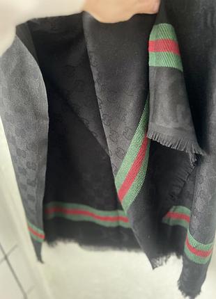 Шерстяний палантин шарф gucci 7