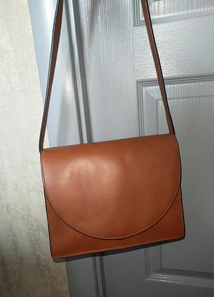 Кожаная женская сумка через плечо marks &amp; spencer (m&amp;s collection) / кроссбоди