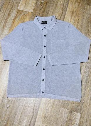 Чоловіча сіра кофта поло m&amp;s, розмір xl-xxl.