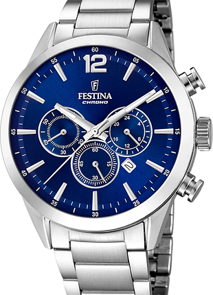 Чоловічий годинник festina timeless chronograph f20343/7 оригінал гарантія