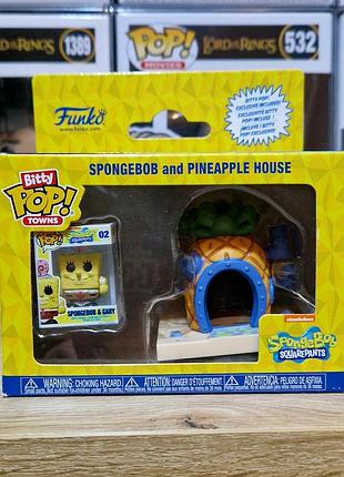 Іграшкові фігурки funko bitty pop! towns: spongebob squarepants – spongebob and pineapple house
