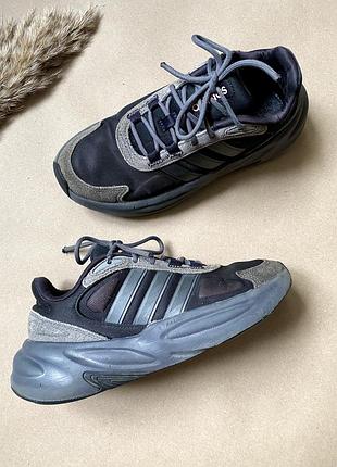 Кросівки жіночі adidas 37,5 розмір устілка 23 см | ozelle cloudfoam чорні на масивній підошві