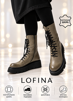 Lofina  високі черевики із натуральної шкіри на платформі