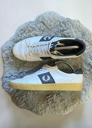Fred perry b721 white black кроссовки