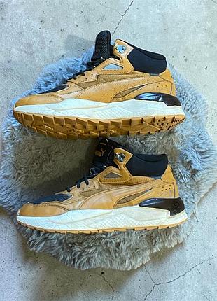 Puma x-ray speed mid wtr brown кроссовки