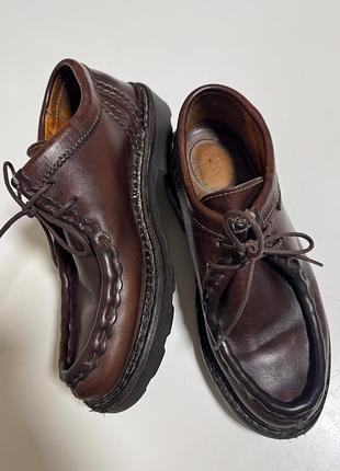 Шкіряні туфлі portside (40 розмір) / тирольські туфлі в стилі paraboot michael
