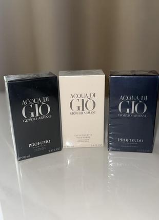 Чоловічі парфуми  giorgio armani acqua di gio  франція  100 мл  духи шлейфовий аромат для чоловіка армані