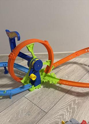 Автомобільний трек для хлопчика hot wheels stunt tracks перегони на віражах