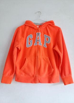 Худі дитяче унісекс gap неонове помаранчеве зі світловідбивним логотип р. l/ 10 - 11років / 134-140 см