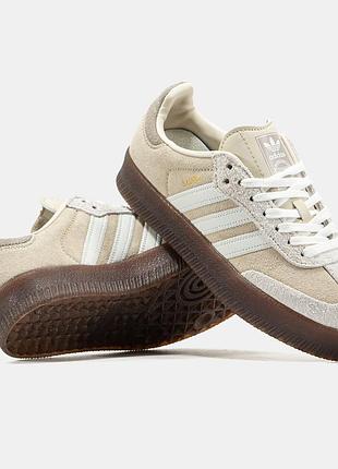 Женские кроссовки adidas samba linen gum 36-37-38-39-40-41