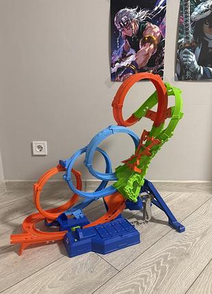 Автомобільний трек для хлопчика hot wheels action невероятные виражи и петли (hxr70)