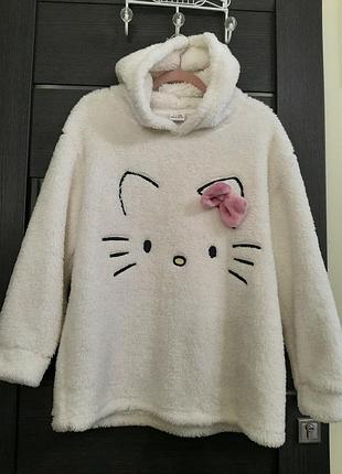 Худи плюшевое hello kitty m-l