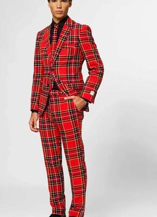 Яркий праздничный костюм opposuits «the lumberjack» (шотландская клетка), мужской