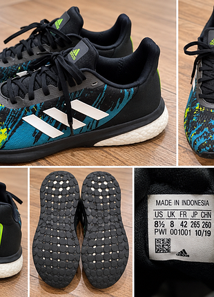 Кросівки чоловічі adidas astrarun чорні з білим та бірюзовим, eu 42