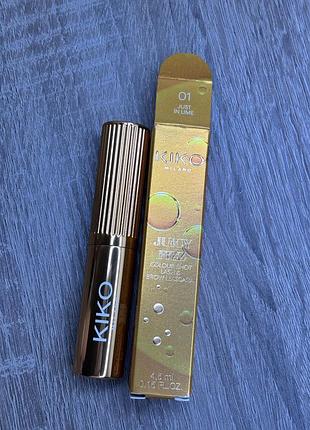 Кольорова туш для вій та брів kiko milano juicy fizz 01 just in lime