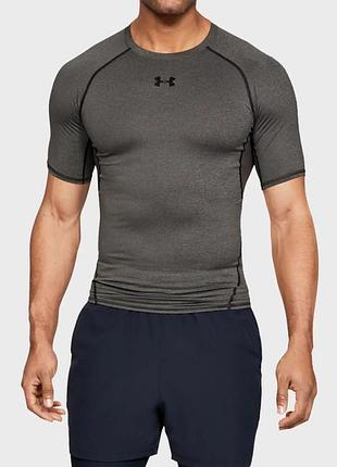 Чоловіча сіра компресійна футболка under armour compression оригінал спортивна таренувальна футболка андер армор