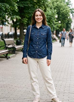 Джинсова сорочка gap на розмір  s