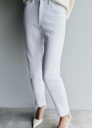 Джинсы zara белые 2