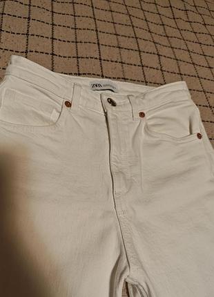 Джинсы zara белые 5