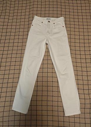 Джинсы zara белые 4