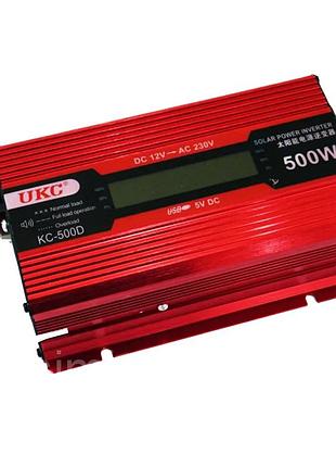 Преобразователь 897c 12v-220v 500w с lcd дисплеем инвертор постоянного тока kc-500d ac/dc