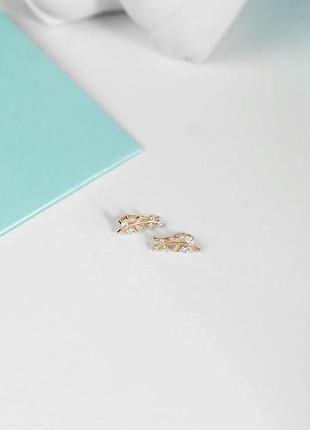 Золотые серьги «невесомость»