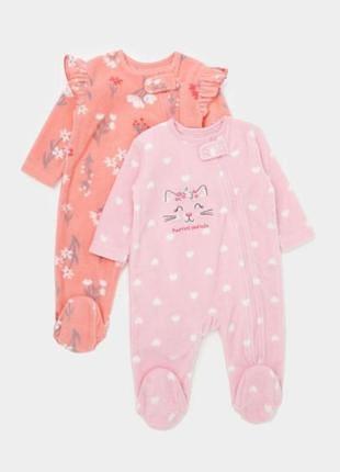 Флисовые человечки dunnes 3-6мес, 12-18мис, 18-23мис.