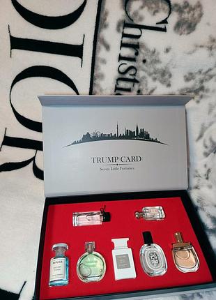 Жіночий подарунковий набір парфумерії trump card з 7 мініатюр