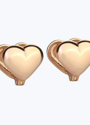 Золотые серьги «amore»