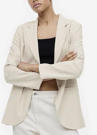 Класичний приталений блейзер / піджак h&m із розрізом, розмір eur 36 (s)