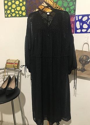 Плаття чорне h&m & напівпрозоре плаття на зав’язках