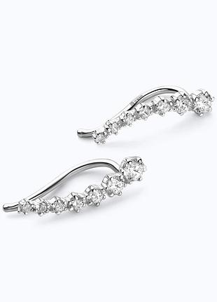 Серебряные серьги «блеск»