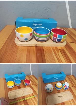 Подарочный набор для соусов и закусок whittard of chelsea dip tray (или dip trio).