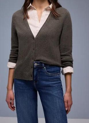 Кардиган 100% кашемір just cashmere m-l колір мокко французького бренду