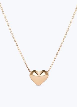 Серебряное колье «heartbeat» в позолоте