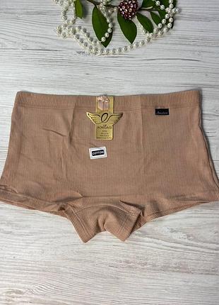 Трусики шортики женские из хлопка в рубчик от бренда aonidasi арт. 5245🎀