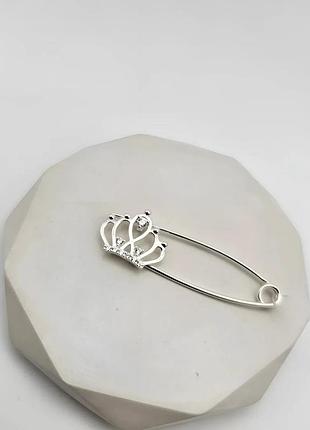 Серебряная булавка «корона»