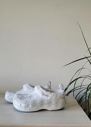 Крокси сліпони теплющі оригінал crocs m5w7 рр.37