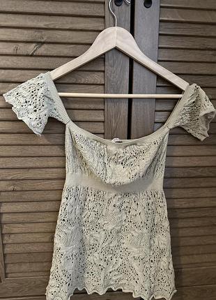 В'язаний кроше топ red valentino оригінал 100% бавовна, розмір s (it 42)
