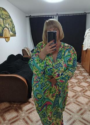 Сукня батал плаття платте великого розміру жіноче кольорове