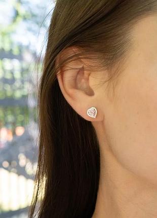 Серебряные серьги «афина (розовый)»