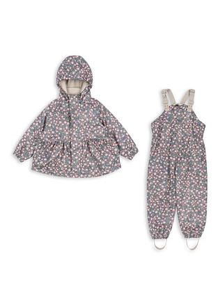 Куртка і штани для дівчаток konges sløjd rainy palme set fleece lined