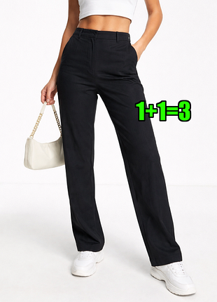 🤩1+1=3 темно-синие прямые женские брюки штаны высокая посадка marks&amp;spencer, размер 48 - 50