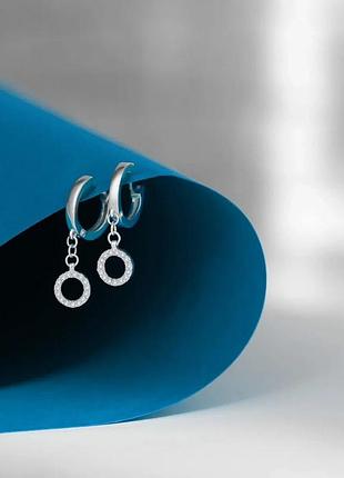 Серебряные серьги «эмили»